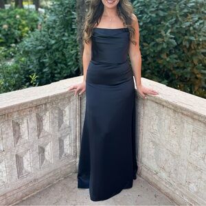 Amsale Navy Bridesmaid Dress